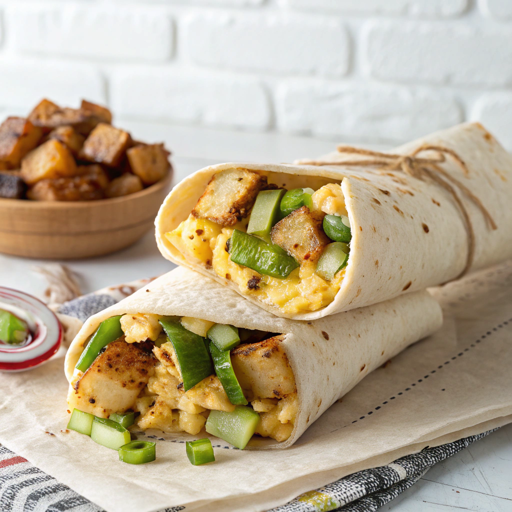 Pepper & Egg Breakfast Burrito